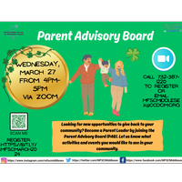 Parent Advisory Board (Zoom)