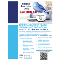 Hackensack Meridian Health Drug Take Back Day