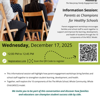 Information Session: Parents as Champions for Healthy Schools